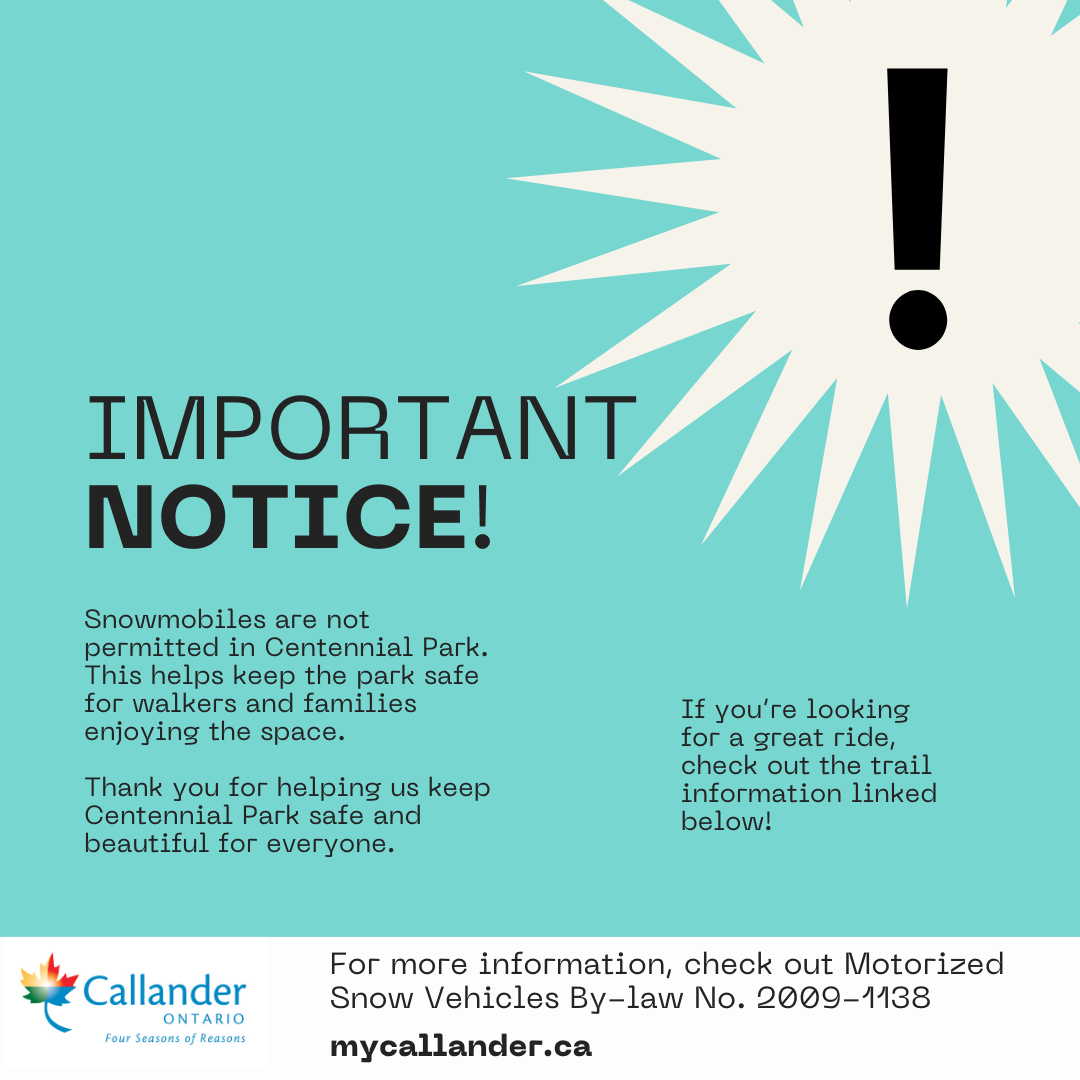 Notice to Snowmobilers